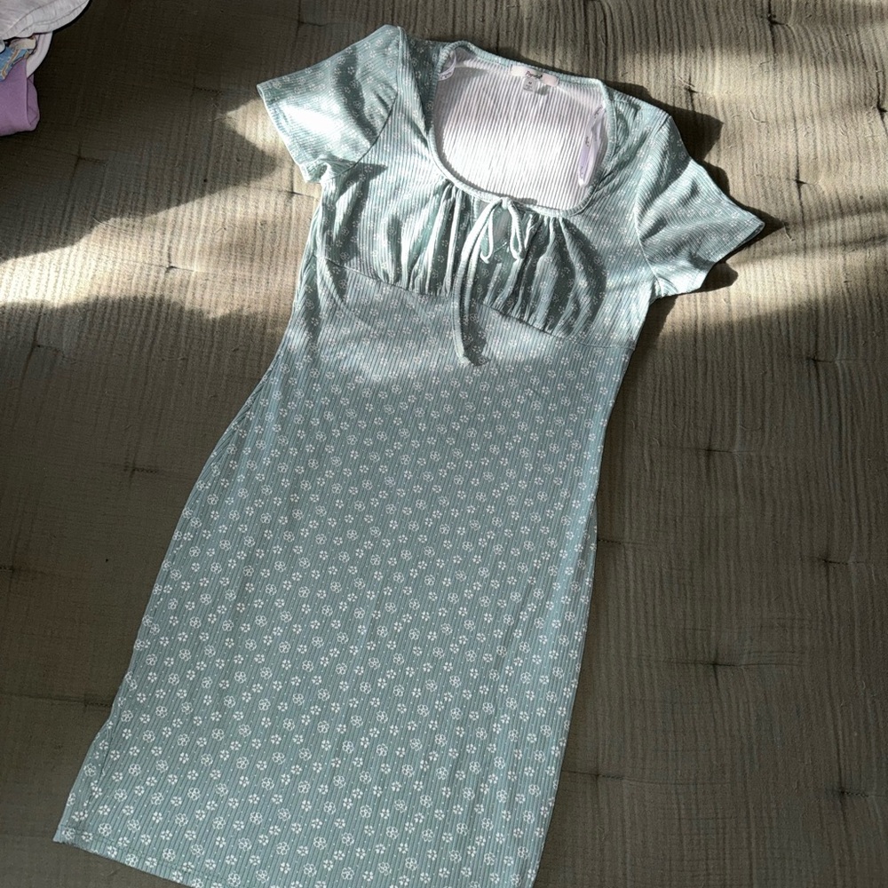 Papaya Floral Midi Ruffle Dress